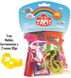 (180004) KIT PAX BOLSA DIDO 8MOLDES+2MASAS - LINEA ARTISTICA - PLASTILINAS Y MASAS