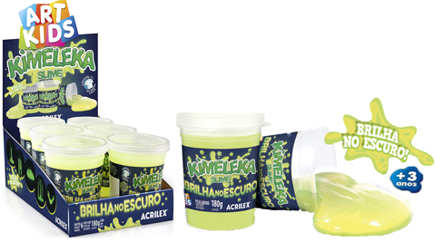 (18030**GL) MASA KIMELEKA X180GRS.GLOW - LINEA ARTISTICA - PLASTILINAS Y MASAS