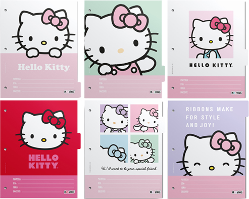 (1804**KI) SEPARADOR N�3 MOO HELLO KITTY - CARPETAS - SEPARADORES ESCOLARES/A4