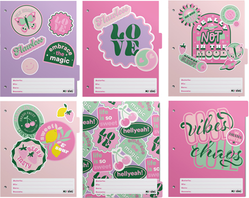 (1804**PI) SEPARADOR N�3 MOO PINK - CARPETAS - SEPARADORES ESCOLARES/A4