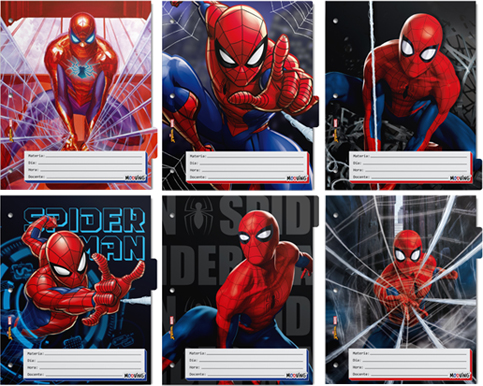 (1804**SP) SEPARADOR N�3 MOO SPIDERMAN - CARPETAS - SEPARADORES ESCOLARES/A4