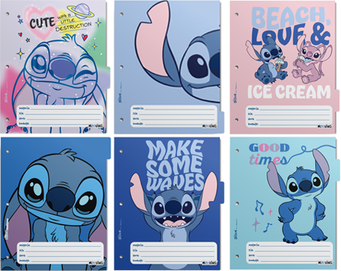 (1804**ST) SEPARADOR N�3 MOO STITCH - CARPETAS - SEPARADORES ESCOLARES/A4