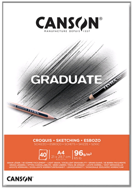 (18062) BLOCK CANSON GRADUATE CROQ.A4 96G - LINEA ARTISTICA - VARIOS ARTISTICA
