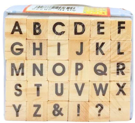 (180923) SELLITO MAD.LETRAS MAYUS.MINI 28772 - LINEA ARTISTICA - SELLO ARTISTICO