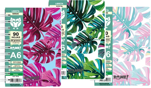 (18095R) LIBRETA R A6 73136 TROPIC 90H == - CUADERNOS/LIBRETAS/REPUESTOS - LIBRETAS