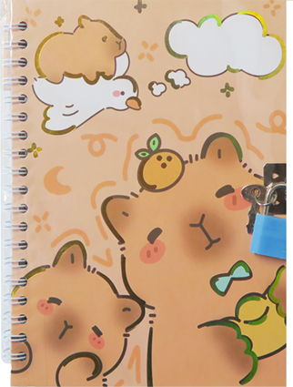 (18096C) DIARIO INT.13X18 CAPYBARA 20302 - LINEA REGALERIA - DIARIOS INTIMOS