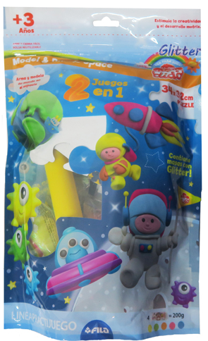 (18099S) KIT PAX BOLSA DIDO SPACE + PUZZ - LINEA ARTISTICA - PLASTILINAS Y MASAS