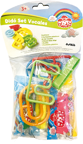 (181004) KIT PAX BOLSA DIDO SET VOCALES - LINEA ARTISTICA - PLASTILINAS Y MASAS