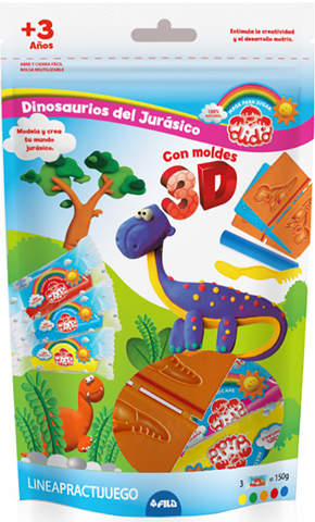 (181005) KIT PAX BOLSA DIDO DINOS D/JURASICO - LINEA ARTISTICA - PLASTILINAS Y MASAS