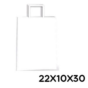 (18121**BL) BOLSA F 22X10X30 COLOR BLANCA 002 - BOLSAS/PAPELES/MOOS - BOLSAS