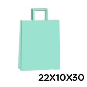 (18121**PAC) BOLSA F 22X10X30 COLOR PASTEL ACQUA - BOLSAS/PAPELES/MOOS - BOLSAS