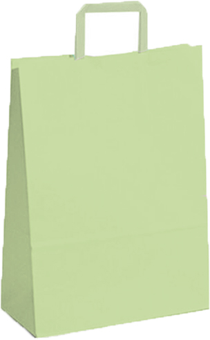 (18121**PIS) BOLSA F 22X10X30 COLOR PISTACCHIO - BOLSAS/PAPELES/MOOS - BOLSAS