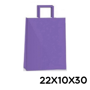 (18121**VI) BOLSA F 22X10X30 COLOR VIOLETA TAL0 - BOLSAS/PAPELES/MOOS - BOLSAS