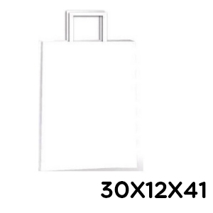 (18122**BL) BOLSA F 30X12X41 COLOR BLANCO TAL00 - BOLSAS/PAPELES/MOOS - BOLSAS