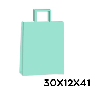 (18122**PAC) BOLSA F 30X12X41 COLOR PASTEL ACQUA - BOLSAS/PAPELES/MOOS - BOLSAS