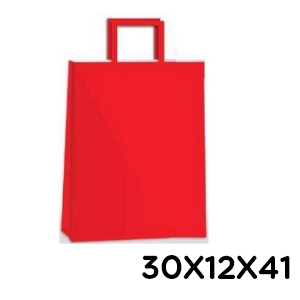 (18122**RO) BOLSA F 30X12X41 COLOR ROJO TAL0077 - BOLSAS/PAPELES/MOOS - BOLSAS