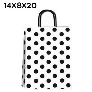 (18123**LFB) BOLSA F 14X8X20 LUN.NE/FONDO BLANCO - BOLSAS/PAPELES/MOOS - BOLSAS