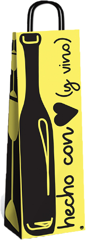 (18124**HV) BOLSA F 14X8X40 HECHO CON VINO - BOLSAS/PAPELES/MOOS - BOLSAS