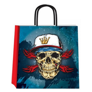 (18125**SK) BOLSA F 22X10X24 SKULL - BOLSAS/PAPELES/MOOS - BOLSAS