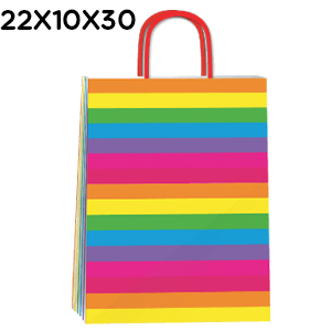 (18127**AI) BOLSA F 22X10X30 ARCO IRIS 199 - BOLSAS/PAPELES/MOOS - BOLSAS