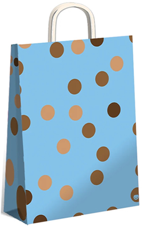 (18127**LD) BOLSA F 22X10X30 LATTE DOTS - BOLSAS/PAPELES/MO�OS - BOLSAS