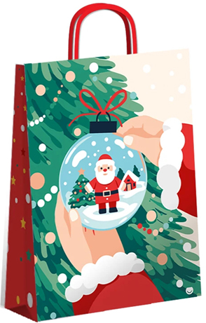 (18127**MN) BOLSA F 22X10X30 MOMENT.DE NAVIDAD - BOLSAS/PAPELES/MO�OS - BOLSAS