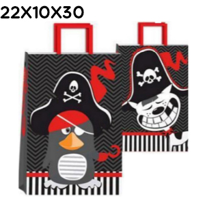 (18127**PI) BOLSA F 22X10X30 PIRATAS 43 - BOLSAS/PAPELES/MOOS - BOLSAS