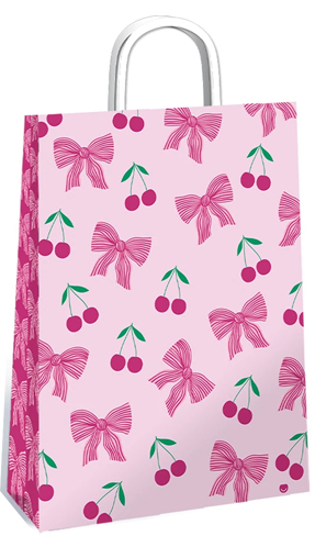 (18130**CC) BOLSA F 30X12X41 CHERRY CHARM - BOLSAS/PAPELES/MO�OS - BOLSAS