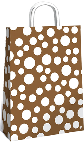 (18130**LD) BOLSA F 30X12X41 LATTE DOTS - BOLSAS/PAPELES/MO�OS - BOLSAS
