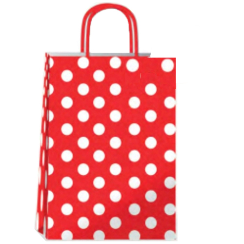 (18130**LFR) BOLSA F 30X12X41 LUN.BCO/FONDO ROJO - BOLSAS/PAPELES/MOOS - BOLSAS