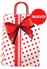 (18130**RB) BOLSA F 30X12X41 RED BOW - BOLSAS/PAPELES/MOOS - BOLSAS