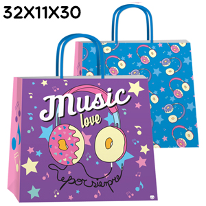 (18133**MP) BOLSA F 32X10X30 MUSIC POP - BOLSAS/PAPELES/MOOS - BOLSAS