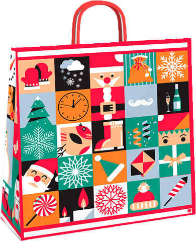 (18135**SC) BOLSA F 45X15X48 SANTA CUBIC - BOLSAS/PAPELES/MOOS - BOLSAS