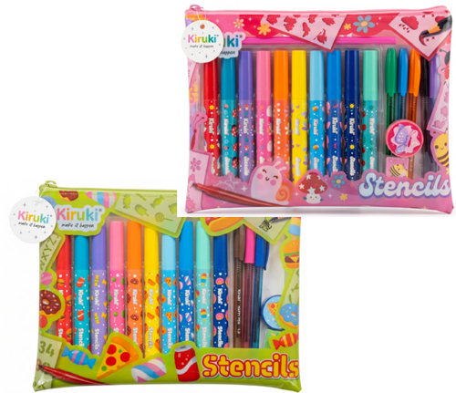 (182456) SET KIRUKI STENCILS 300007 - LINEA REGALERIA - SET ARTE/ESCOLAR