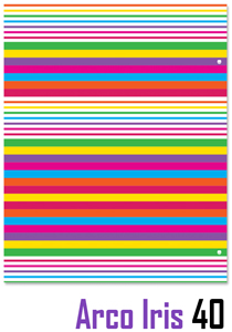 (1827**AI) BOBINA 40X100 FANP.ARCO IRIS - BOLSAS/PAPELES/MOOS - BOBINAS