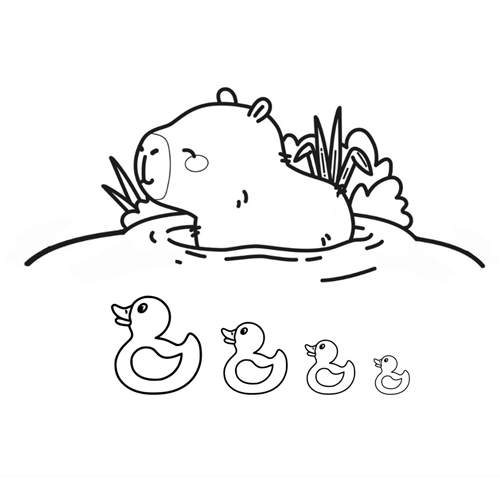 (1839**CP) BASTIDOR 20X20 CAPI.PATITOS C/ACC - LINEA ARTISTICA - BASTIDORES