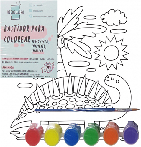 (1839**EPN) BASTIDOR 20X20 ESPINOSAURIO C/ACC - LINEA ARTISTICA - BASTIDORES
