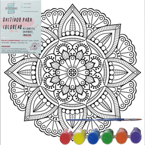 (1843**17) BASTIDOR 20X20 MANDALA 17 C/ACC - LINEA ARTISTICA - BASTIDORES
