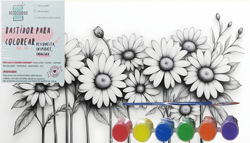 (1844**MAR) BASTIDOR 20X30 MARGARITAS C/ACC - LINEA ARTISTICA - BASTIDORES