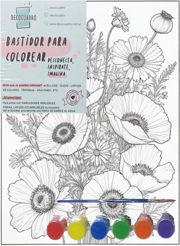 (1848**FLO) BASTIDOR 30X40 FLORES C/ACC - LINEA ARTISTICA - BASTIDORES