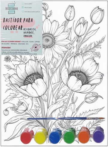(1848**FLW) BASTIDOR 30X40 FLOWERS C/ACC - LINEA ARTISTICA - BASTIDORES