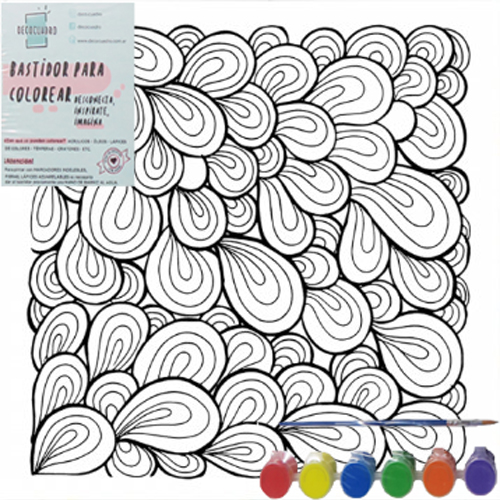 (1850**GO) BASTIDOR 40X40 GOTAS C/ACC - LINEA ARTISTICA - BASTIDORES