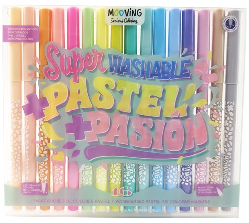 (186617) MARCADOR MOO X16 COL.PASTEL 3021116 - MARCADORES - MARCADOR VARIOS