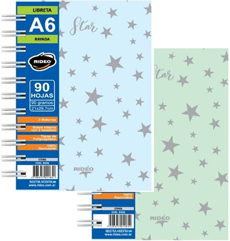 (186973) LIBRETA R A6 3426 STARS 90H== - CUADERNOS/LIBRETAS/REPUESTOS - LIBRETAS
