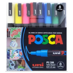 (198200) MARCADOR POSCA PC-3M PTA ME.X8 - MARCADORES - MARCADOR VARIOS