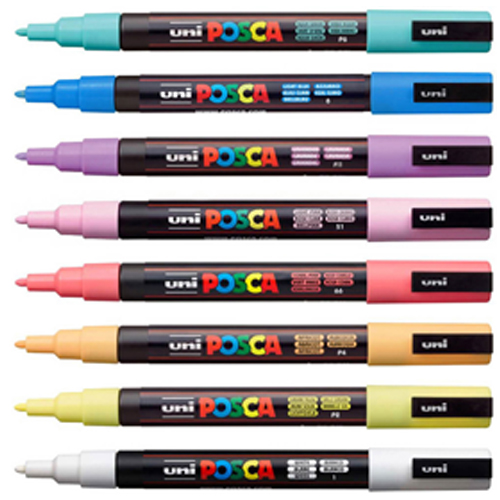(19820S) MARCADOR POSCA PC-3M X 8 SOFT - MARCADORES - MARCADOR VARIOS
