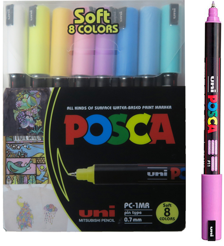 (198211) MARCADOR POSCA PC-1M X 8 SOFT - MARCADORES - MARCADOR VARIOS