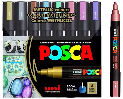 (19821M) MARCADOR POSCA PC-5M X 8 METAL - MARCADORES - MARCADOR VARIOS