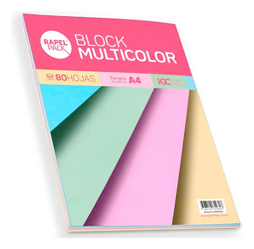 (203245) BLOCK MULTICOLOR A4 80HJS - PAPELERIA - PAP.BLOCK