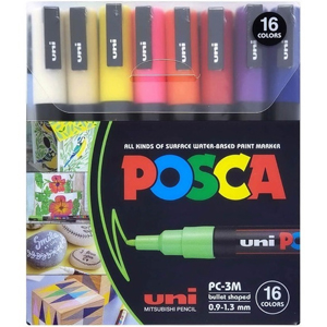 (205047) MARCADOR POSCA PC-3M PTA ME.X16 - MARCADORES - MARCADOR VARIOS